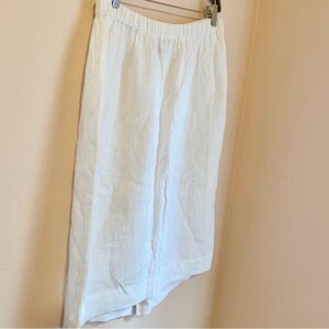 Flax linen midi skirt white Medium NWOT